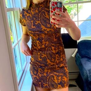 Urban Outfitters Paisley Patterned Mini Dress Medium